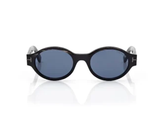 Lunettes de soleil ovales en corne
