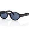 Lunettes de soleil ovales en corne