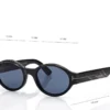 Lunettes de soleil ovales en corne