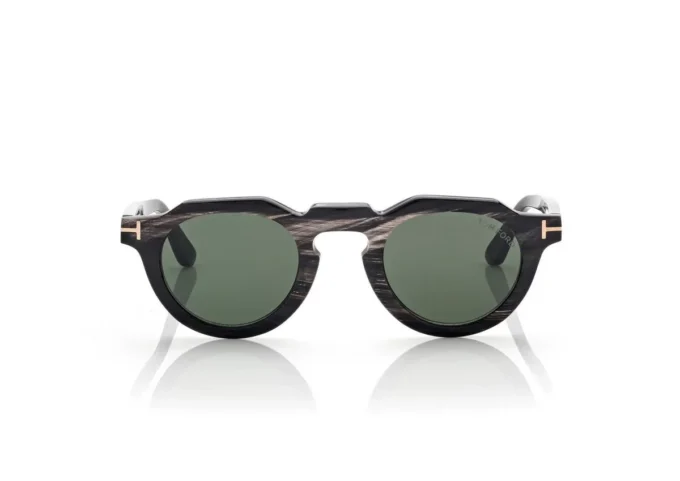 Lunettes de soleil rondes en corne Lunettes de soleil rondes en corne