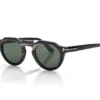 Lunettes de soleil rondes en corne Lunettes de soleil rondes en corne