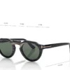 Lunettes de soleil rondes en corne Lunettes de soleil rondes en corne