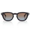 Lunettes de soleil rondes souples en corne