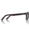 Lunettes de soleil rondes souples en corne
