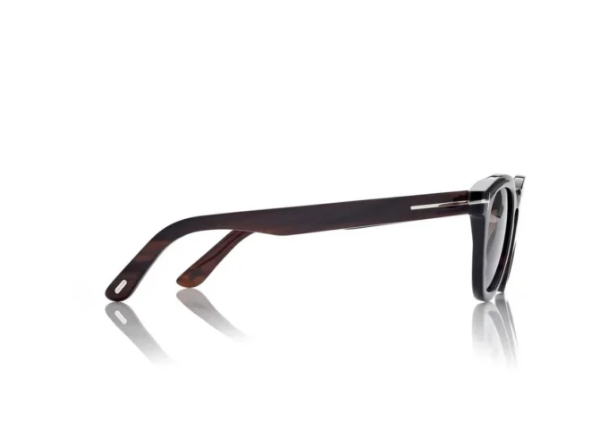 Lunettes de soleil rondes souples en corne