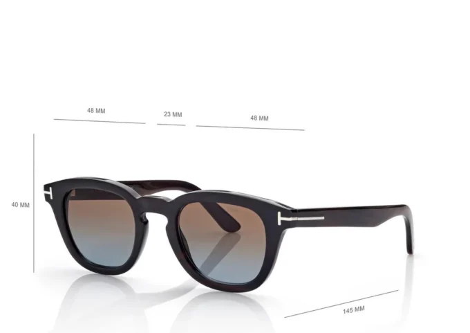 Lunettes de soleil rondes souples en corne