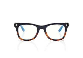 Lunettes de vue carrées Blue Block avec clip solaire