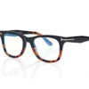 Lunettes de vue carrées Blue Block avec clip solaire