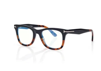 Lunettes de vue carrées Blue Block avec clip solaire