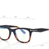 Lunettes de vue carrées Blue Block avec clip solaire