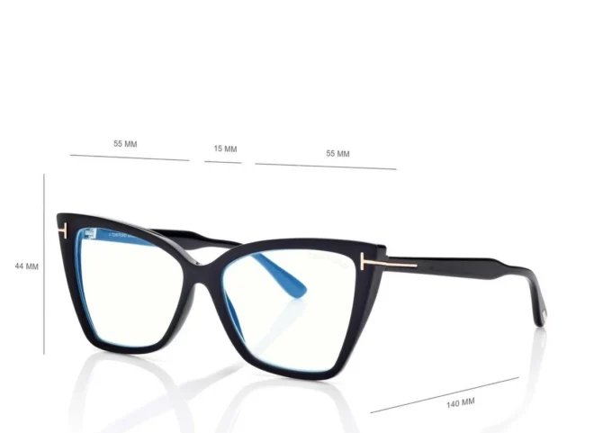 Lunettes de vue carrées Blue Block Cat Eye