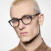 Lunettes de vue Horn Square Blue Block Lunettes de vue Horn Square Blue Block