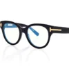 Lunettes de vue rondes Icon Blue Block