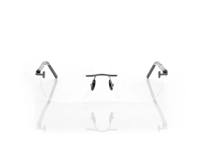 Lunettes rectangulaires en corne et titane Lunettes rectangulaires en corne et titane