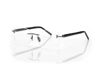 Lunettes rectangulaires en corne et titane