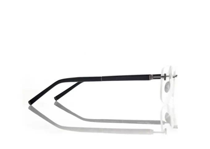 Lunettes rectangulaires en corne et titane Lunettes rectangulaires en corne et titane