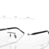 Lunettes rectangulaires en corne et titane Lunettes rectangulaires en corne et titane