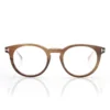 Lunettes rondes en corne et titane