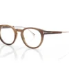 Lunettes rondes en corne et titane