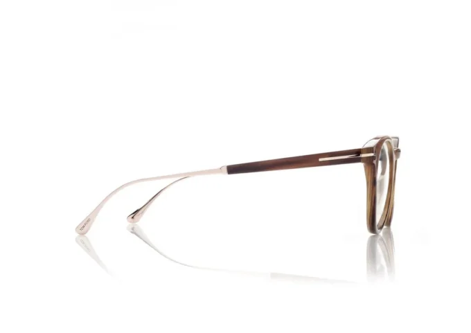 Lunettes rondes en corne et titane