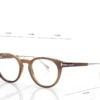 Lunettes rondes en corne et titane