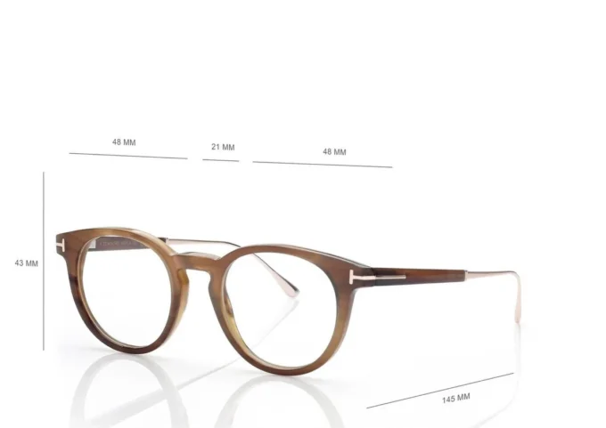 Lunettes rondes en corne et titane