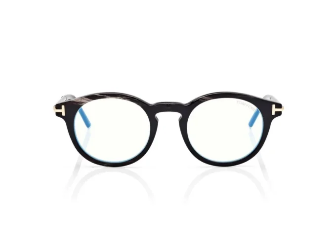 Lunettes rondes Horn Blue Block Opticals