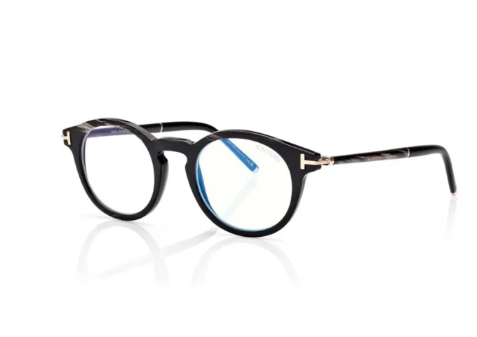 Lunettes rondes Horn Blue Block Opticals
