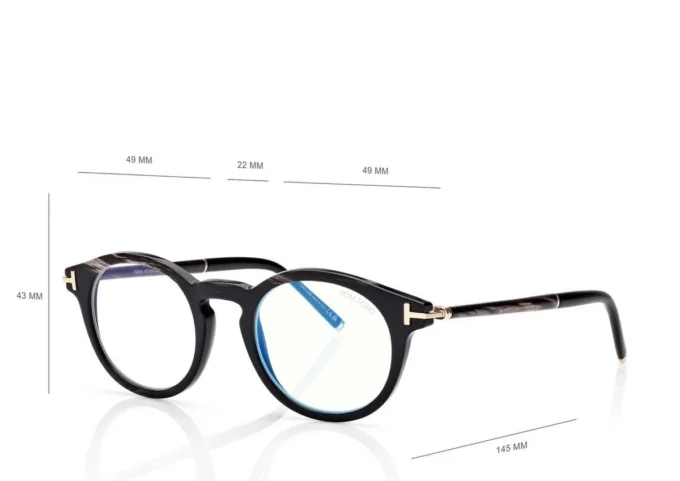 Lunettes rondes Horn Blue Block Opticals