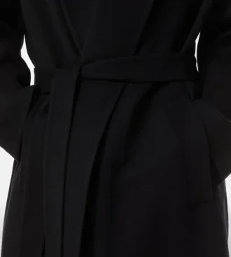 Manteau châle double fendable en laine et cachemire