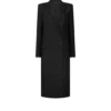 Manteau croisé en crêpe de laine mélangée à paillettes Manteau croisé en crêpe de laine mélangée à paillettes
