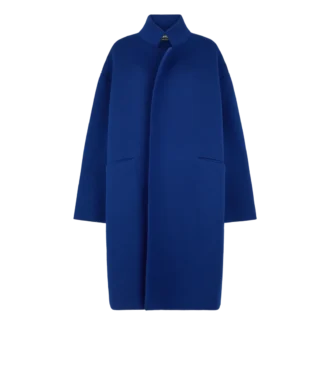 Manteau d&rsquo;opéra sculptural à simple boutonnage