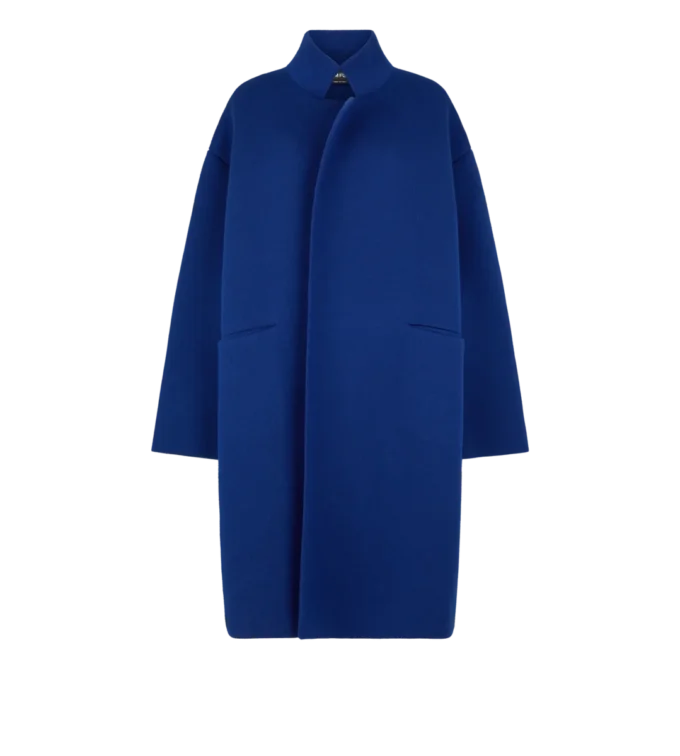 Manteau d’opéra sculptural à simple boutonnage Manteau d’opéra sculptural à simple boutonnage