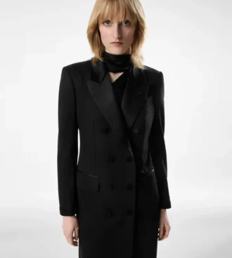 Manteau de soirée croisé
