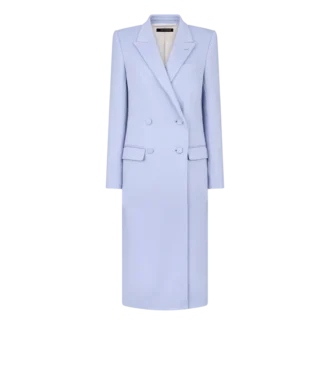 Manteau double face en laine légère à double boutonnage