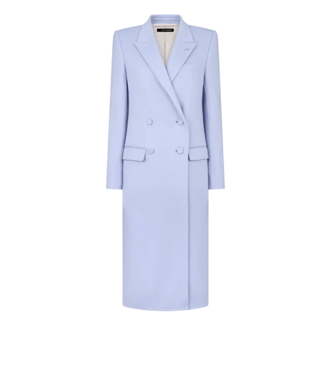 Manteau double face en laine légère à double boutonnage Manteau double face en laine légère à double boutonnage