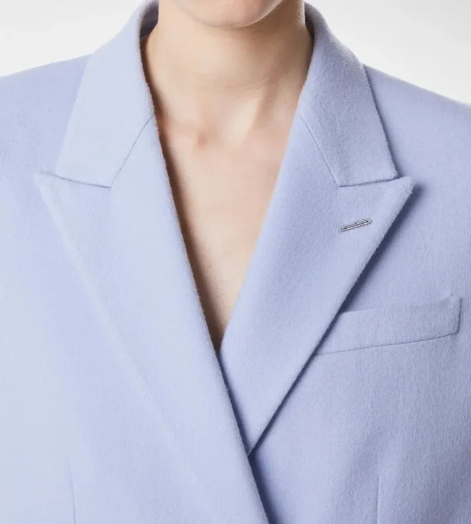 Manteau double face en laine légère à double boutonnage Manteau double face en laine légère à double boutonnage