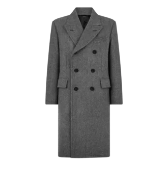 Manteau à double fente en chevrons
