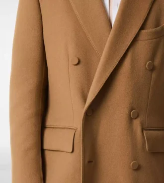 Manteau double épaisseur en laine et cachemire