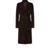 Manteau en daim à double boutonnage et ceinture Manteau en daim à double boutonnage et ceinture