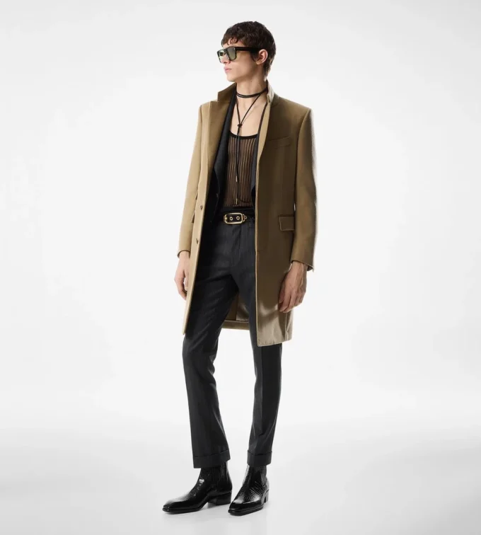 Manteau léger en laine et cachemire
