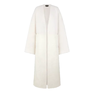 Manteau long sculptural
