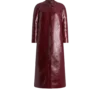 Manteau motard en cuir imprimé et duchesse délavée Manteau motard en cuir imprimé et duchesse délavée