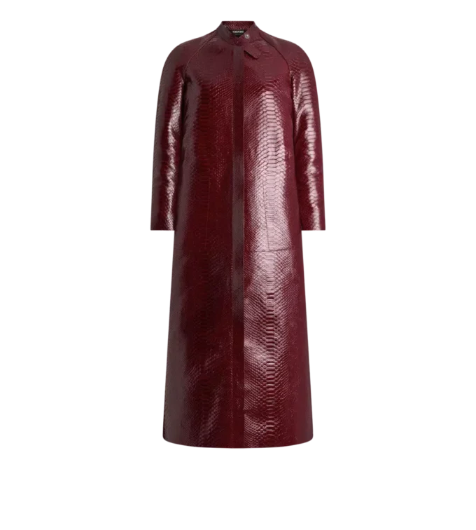 Manteau motard en cuir imprimé et duchesse délavée Manteau motard en cuir imprimé et duchesse délavée