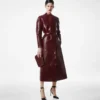 Manteau motard en cuir imprimé et duchesse délavée Manteau motard en cuir imprimé et duchesse délavée
