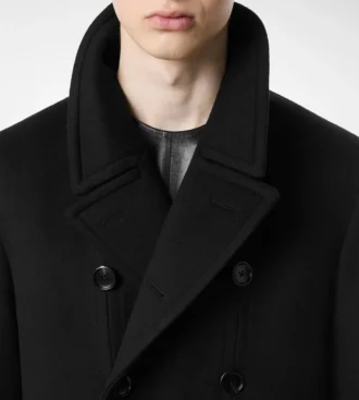 Manteau officier en cachemire