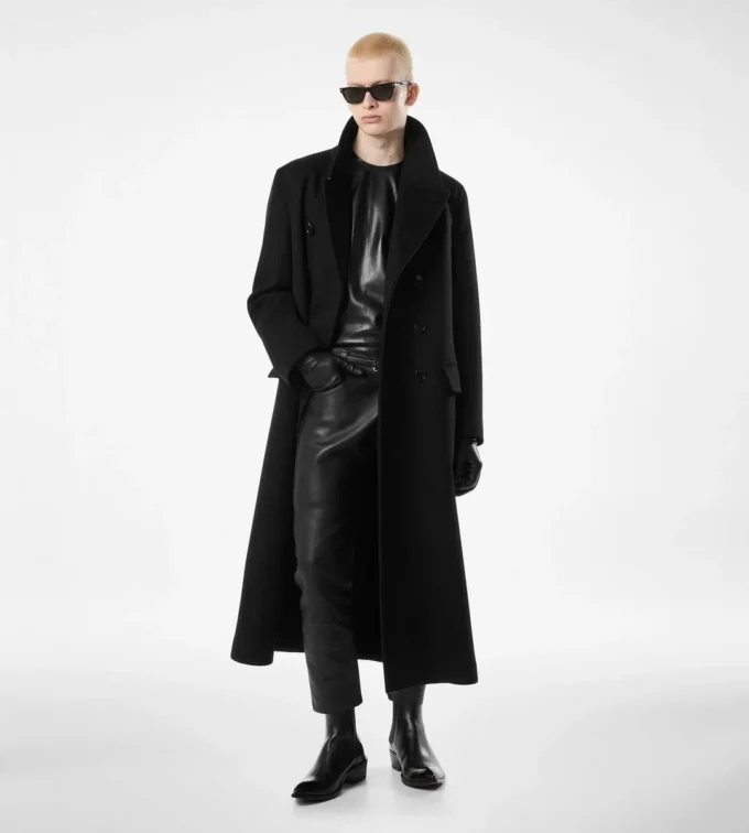 Manteau officier en cachemire Manteau officier en cachemire