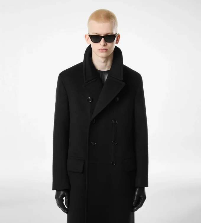 Manteau officier en cachemire Manteau officier en cachemire