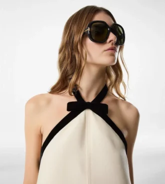 Mini-robe de cocktail avec nœud