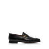 Mocassins à boucle et bande torsadée Gigi en cuir grainé souple Mocassins à boucle et bande torsadée Gigi en cuir grainé souple